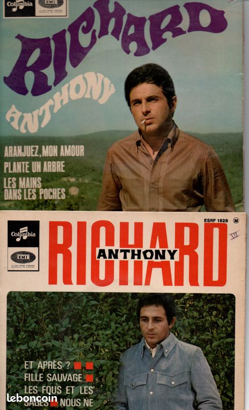 Disques 45 Tours de Sheila Richard Anthony Gilbert Bécaud (image 2)