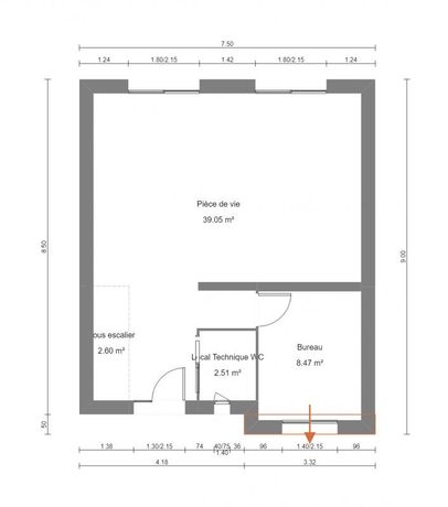 Maison a louer ermont - 1 pièce(s) - 101 m2 - Surfyn