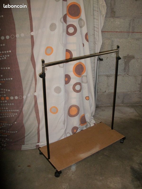 Porte vêtements noir « entièrement démontable » plus tablette à chaussures (image 4)