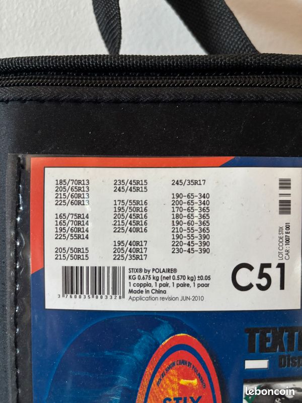 Chaînes textile STIX by Polaire neige (image 2)