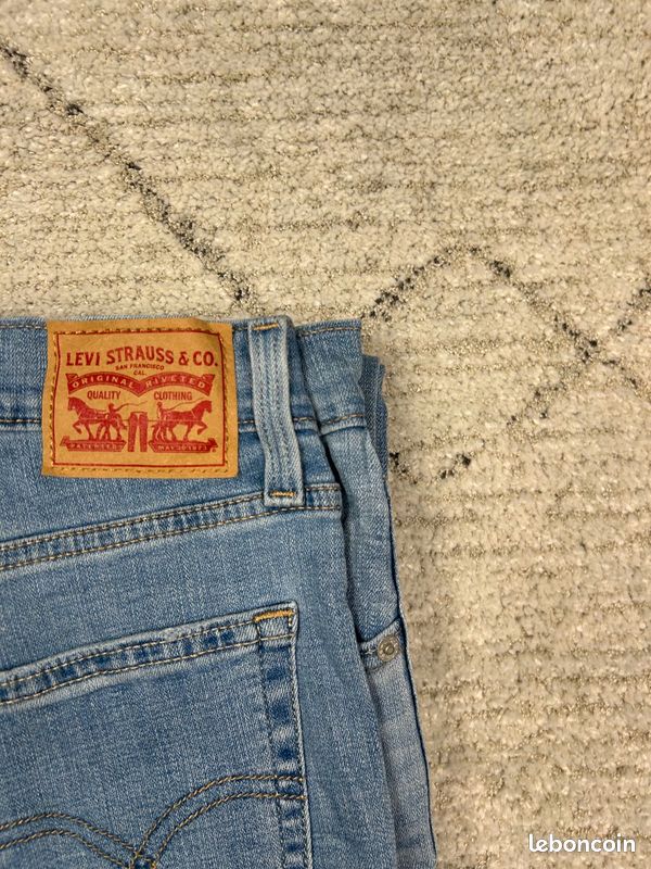 Jean Levi's Femme Bleu W27 L32 FR36 | 724 High Rise Straight | Très Bon État GLP1040 (image 7)