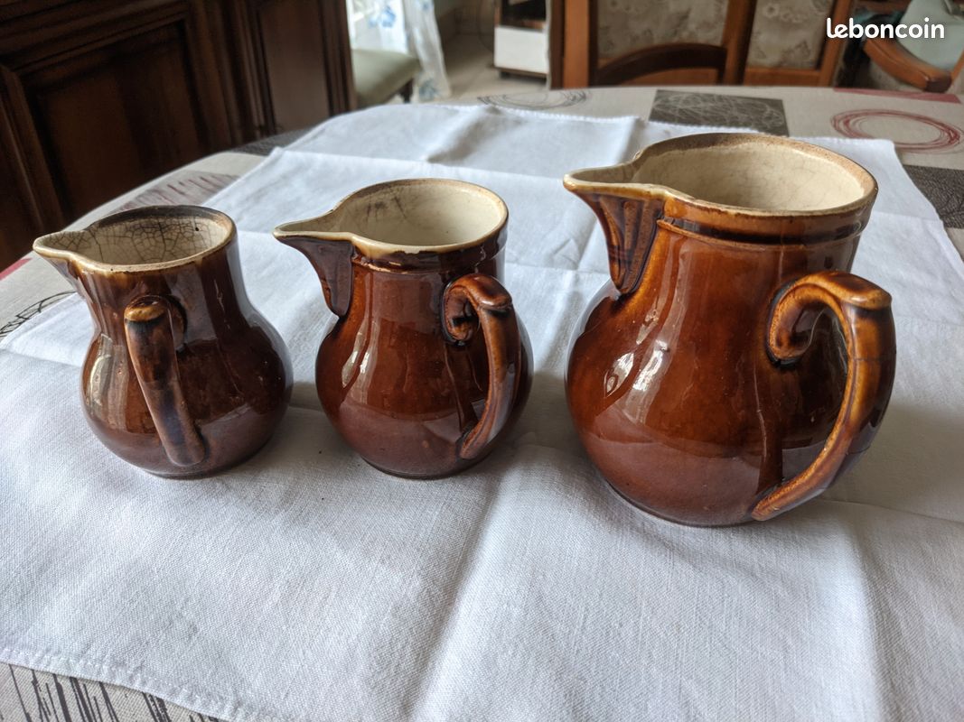 Lot de 3 Bros en grès vernis terre cuite (image 4)