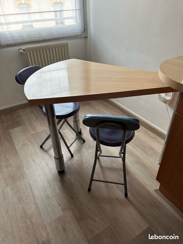Vintage : Ensemble meuble + table amovible + colonne et chaises / Idéal pour petite cuisine (image 17)