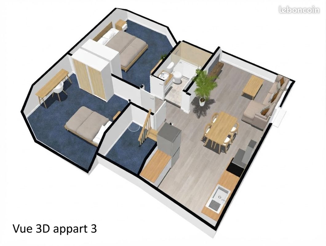 Appartement 3 pièces 40 m² · à Saint-Renan · 40 m² · 130 000 €