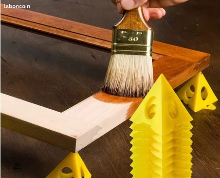 Pyramides De Peintre Jaunes 20 Pièces – Supports En Plastique Réutilisables Pour Peinture, Cadres, Bricolage (Charge 90 Kg)