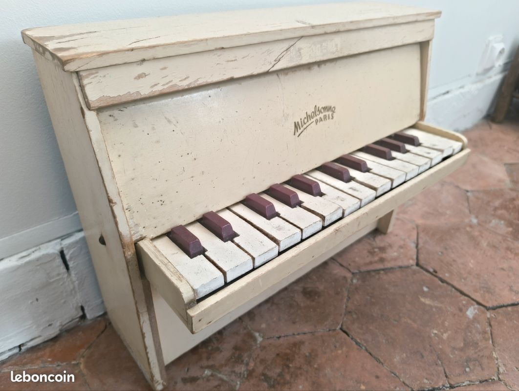 Toy piano jouet ancien Michelsonne Paris 25 keys unusual