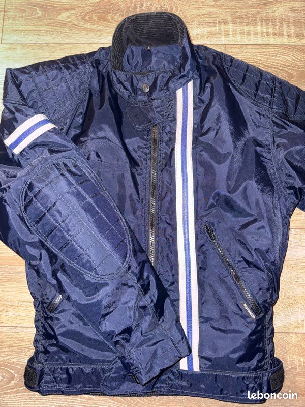 Blouson moto vintage Motomod bleu marine – taille S (image 5)