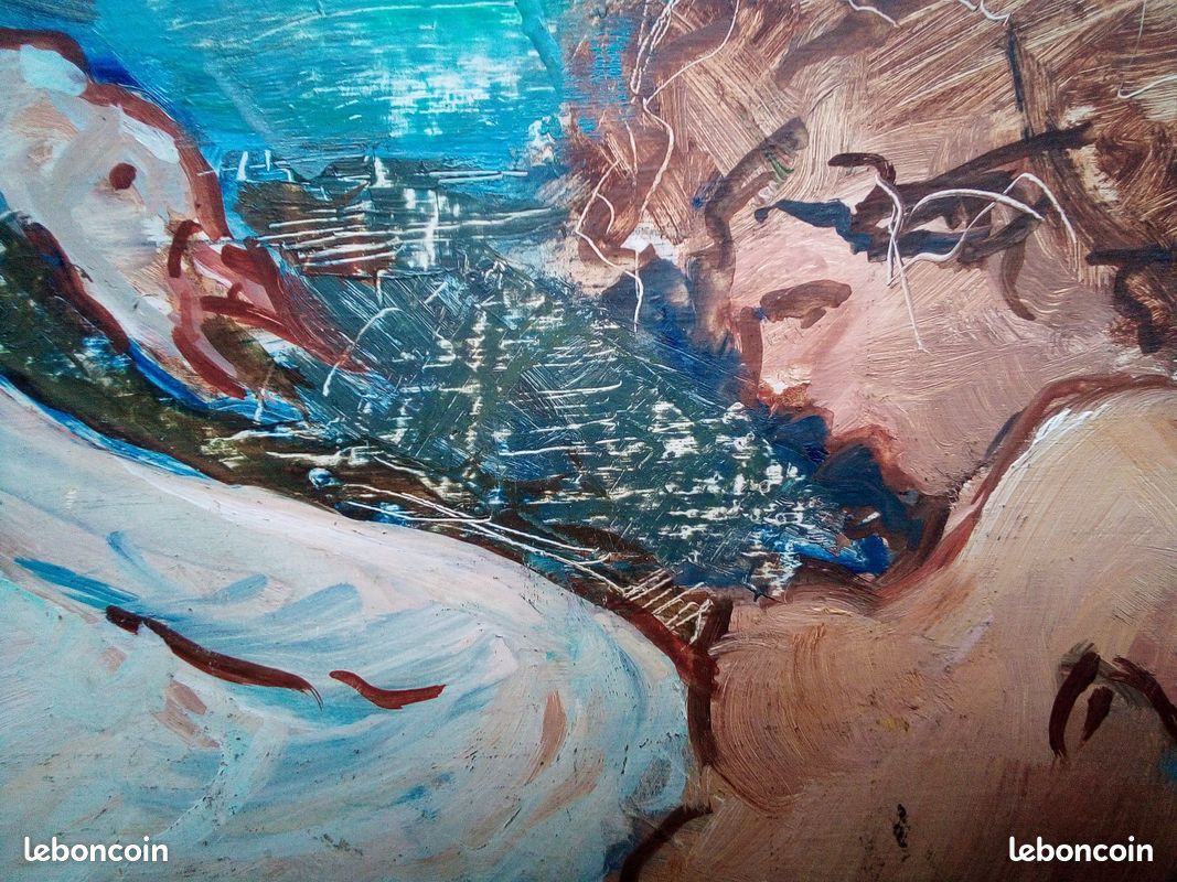 Tableau ancien Léda et le Cygne J A (image 2)