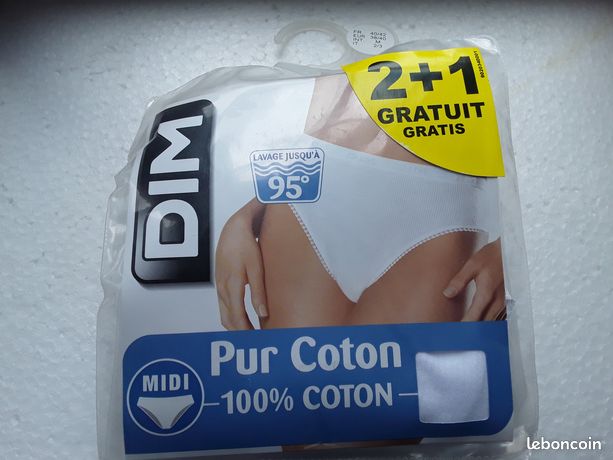 Briefs Slip Midi Dim Pur Coton Dim Sellers Slip Maxi Dim Pur Coton