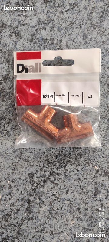 2 Tés femelle égal Diall ø14 mm (image 1)