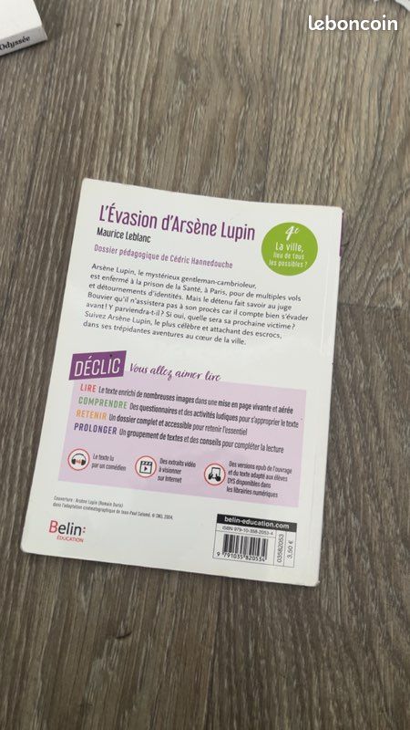 Livre L'évasion d'Arsène Lupin de Maurice Leblanc (image 2)
