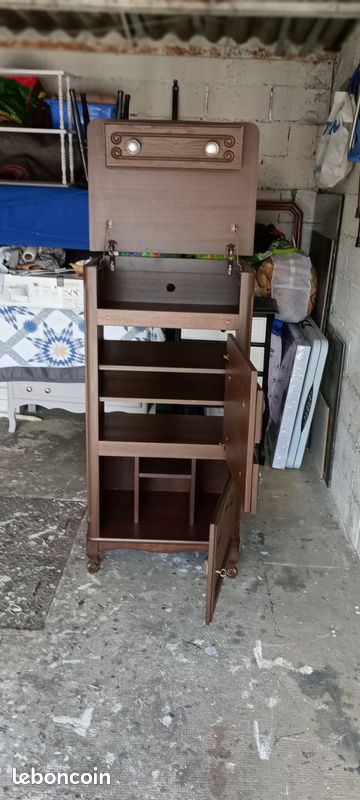 Ancien meuble hifi ou rangement en bois d excellente qualite (image 2)