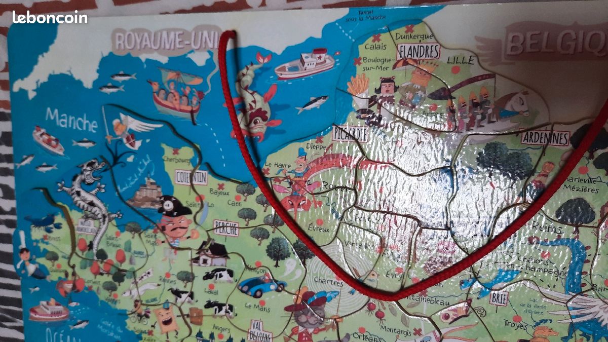 Carte de France aimantée sur panneau bois (image 7)