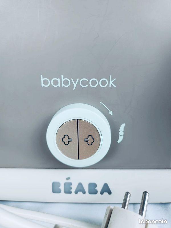 Béaba Babycook Duo Robot Cuiseur Mixeur – Taupe & Vert Eau TBE (image 4)