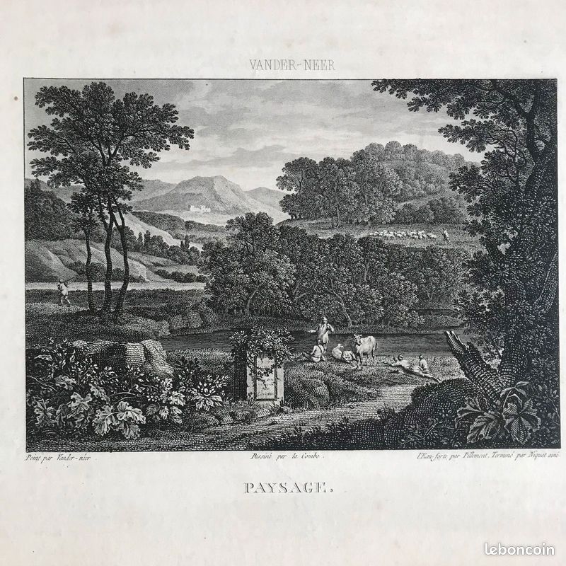 Van der meer 1659-1702 Gravure - œuvre pastorale / Paysage (image 3)