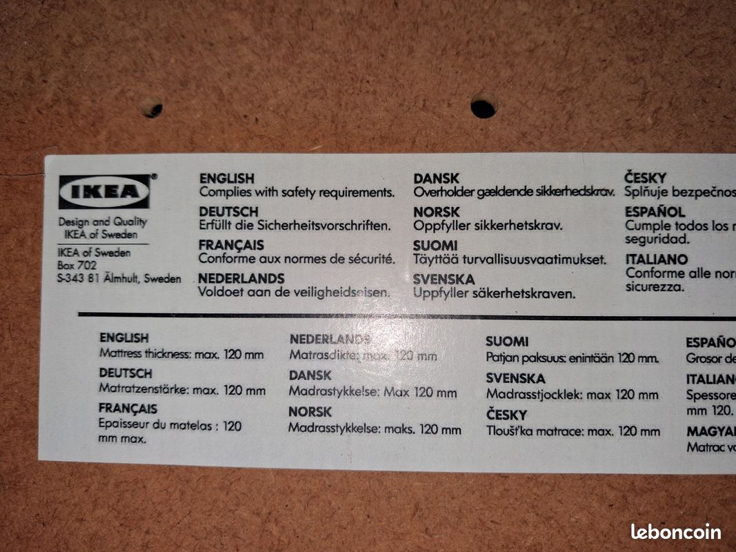 Lit bébé bois Ikea (image 3)