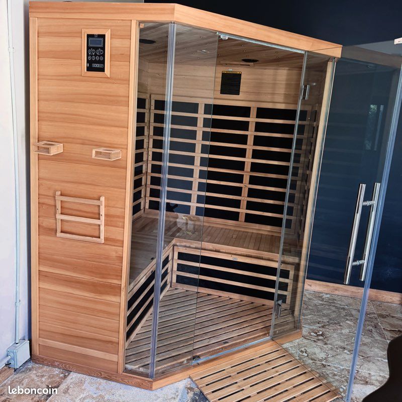 Sauna infrarouge d’angle SNÖ 2-3 places – 200 à enlever (image 2)