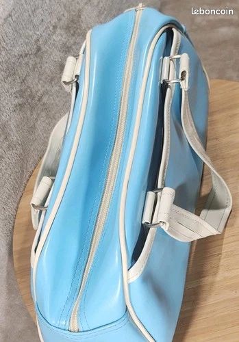 Sac A Main Blanc Claire Et Blanc 2 Poignée Vintage 2 pochettes Cuir ?? (image 7)