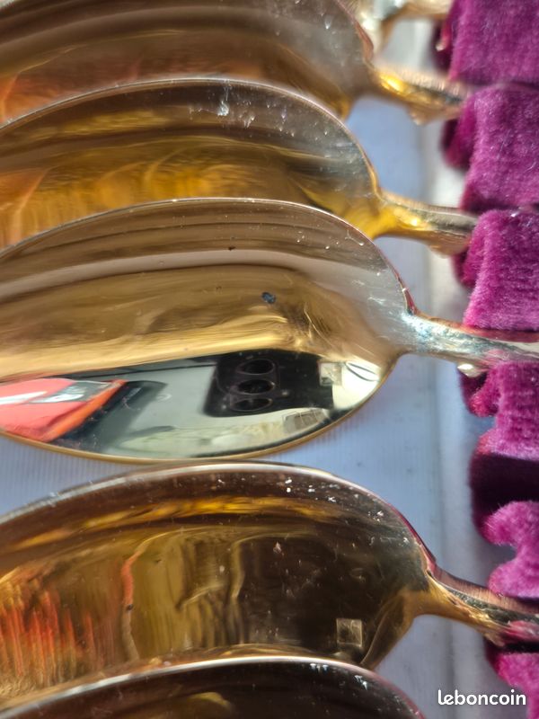 12 Cuillères à Café Dorées – Plaquées Or Fin – Fabriquées En France – Occasion