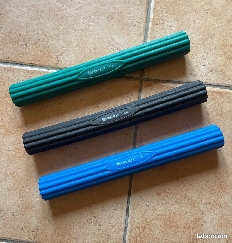 Kit de barres de flexibilité / renforcement FUNFLEX (3 niveaux de résistance) (image 2)