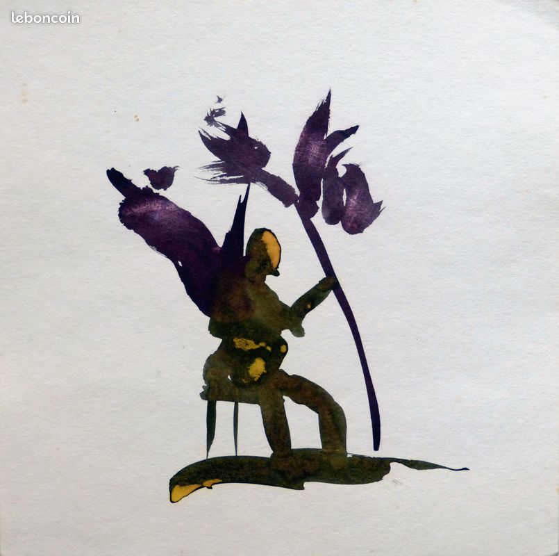 Les oiseaux - dessin à l'encre oeuvre d'art originale en direct de l'artiste Frédéric Belaubre (image 1)