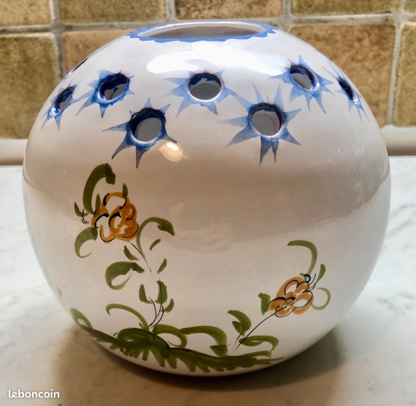 Vase Boule Pique Fleurs MOUSTIERS Martres Tolosane (image 2)