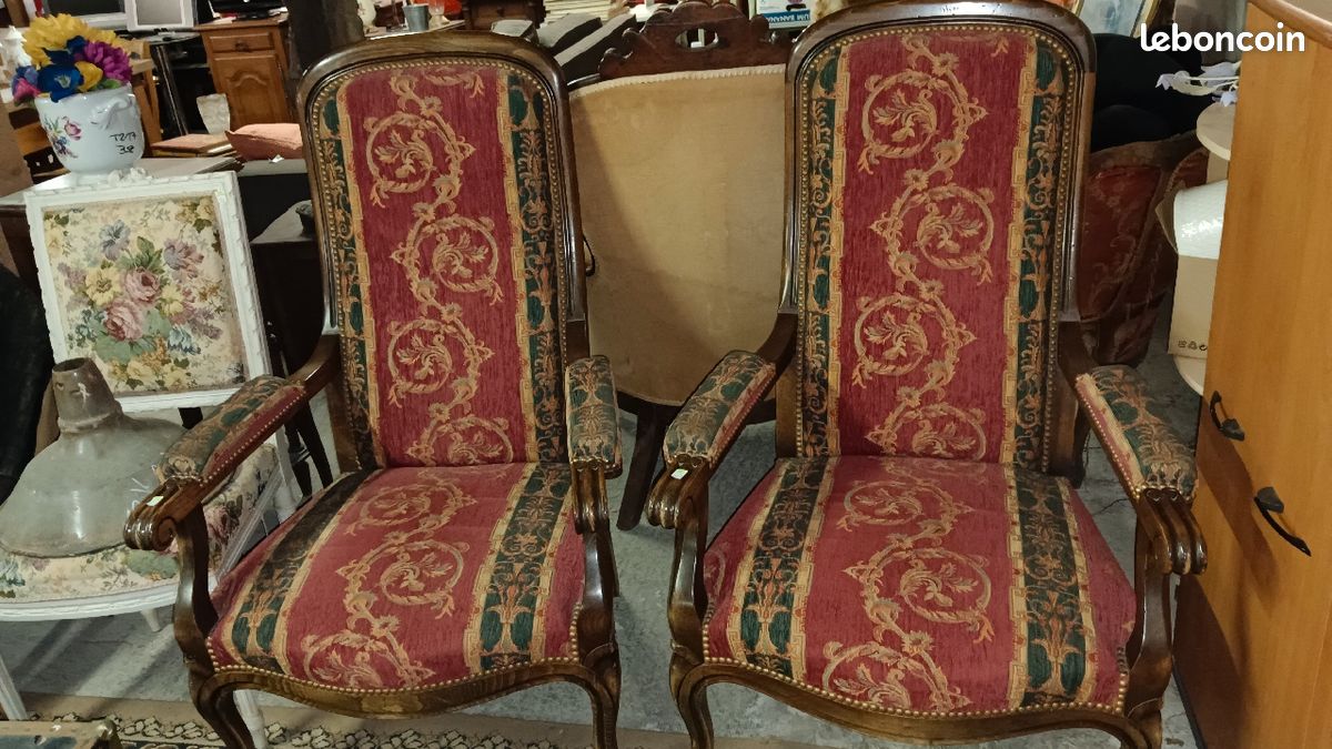 Fauteuils Voltaire, lourds et solides (image 1)