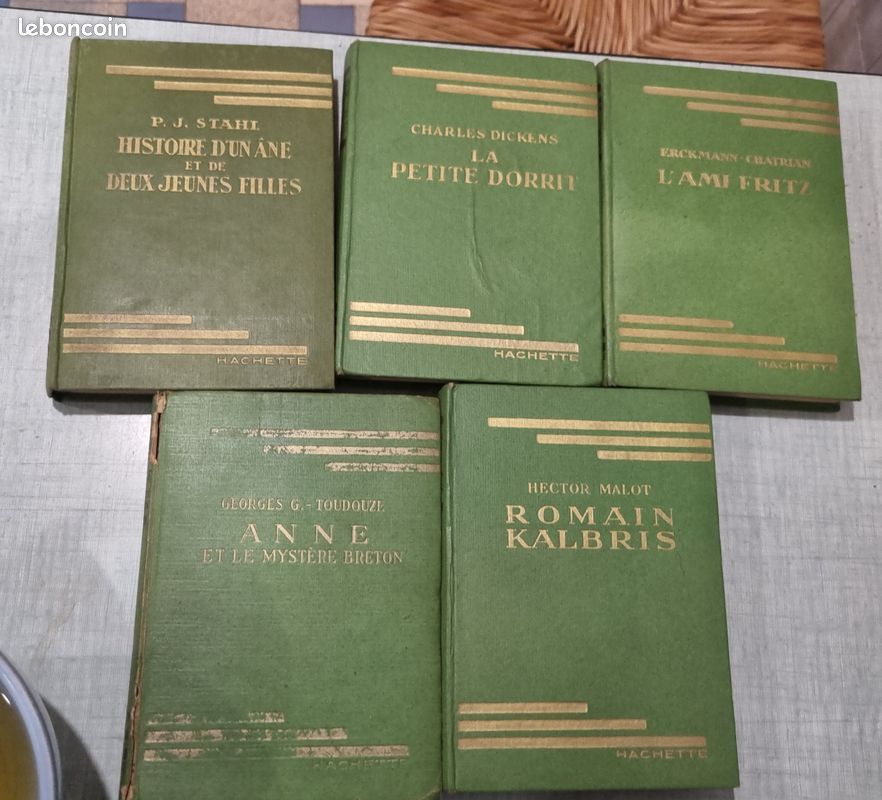 Lot de 5 livres bibliothèque verte ancienne (image 1)