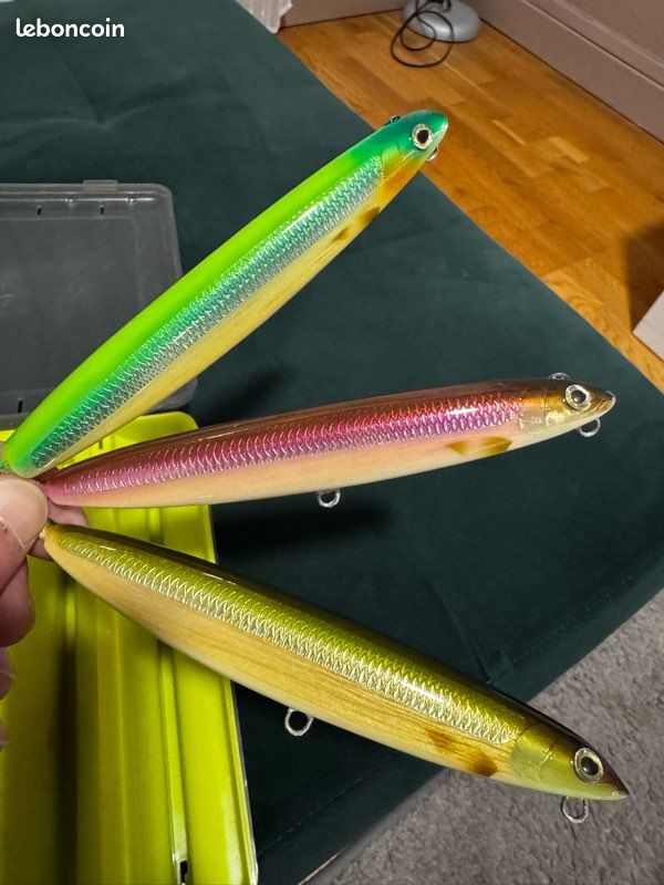 Leurre De Pêche Vintage Surface – Bois, Fabrication US, Très Bon état