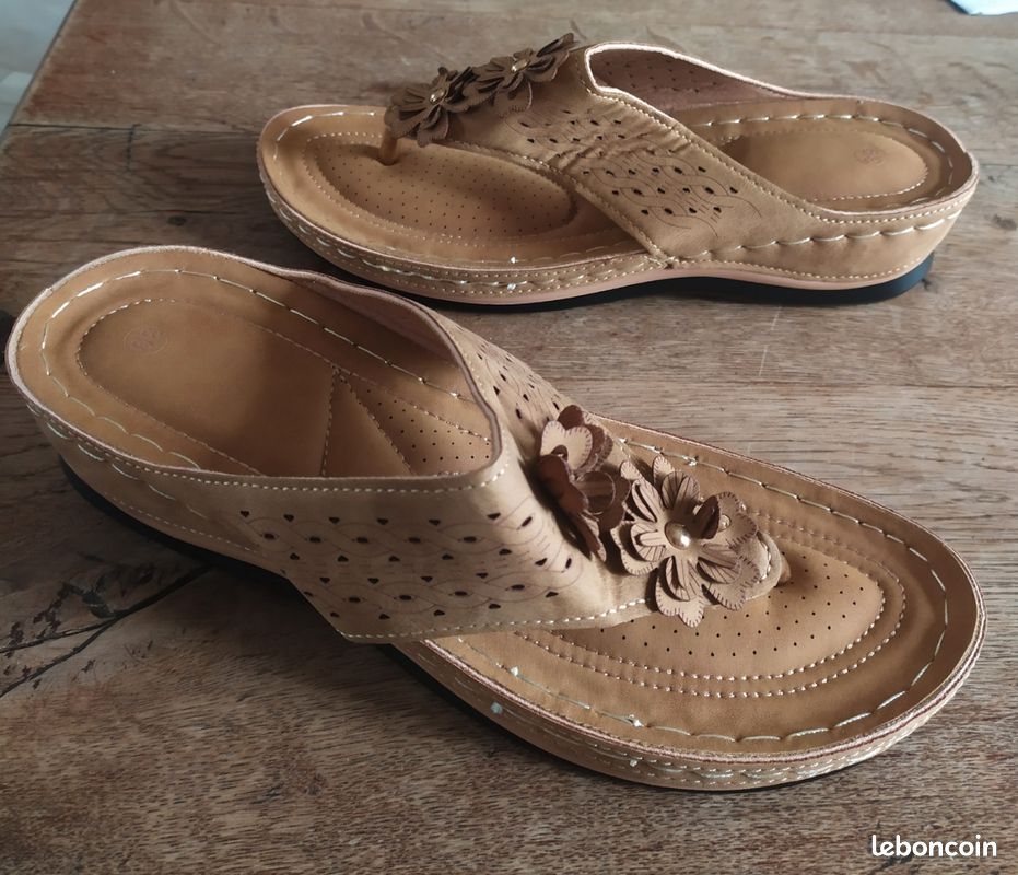 Tongs Sandales Hyper Confortables Tong Cuir Femme Tongs En Cuir