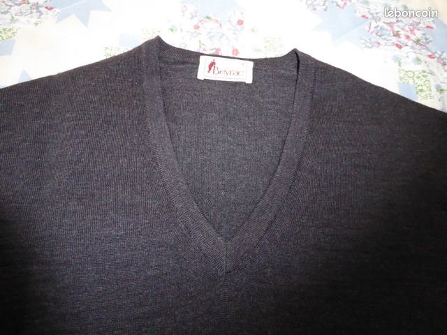 Superbe GILET 100% laine T. 4 NEUF Gris Anthracite pour Homme (image 3)