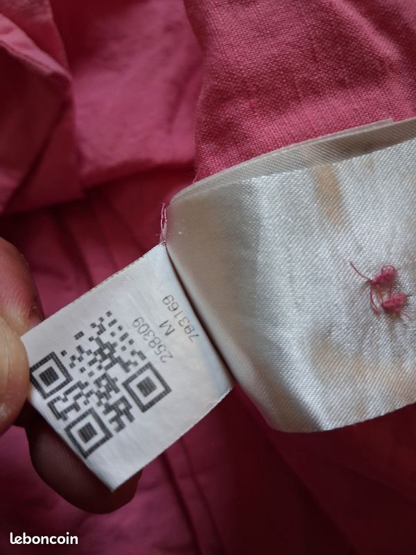 Chemisette femme COS rose en lin et coton Manches courtes Taille M (image 12)