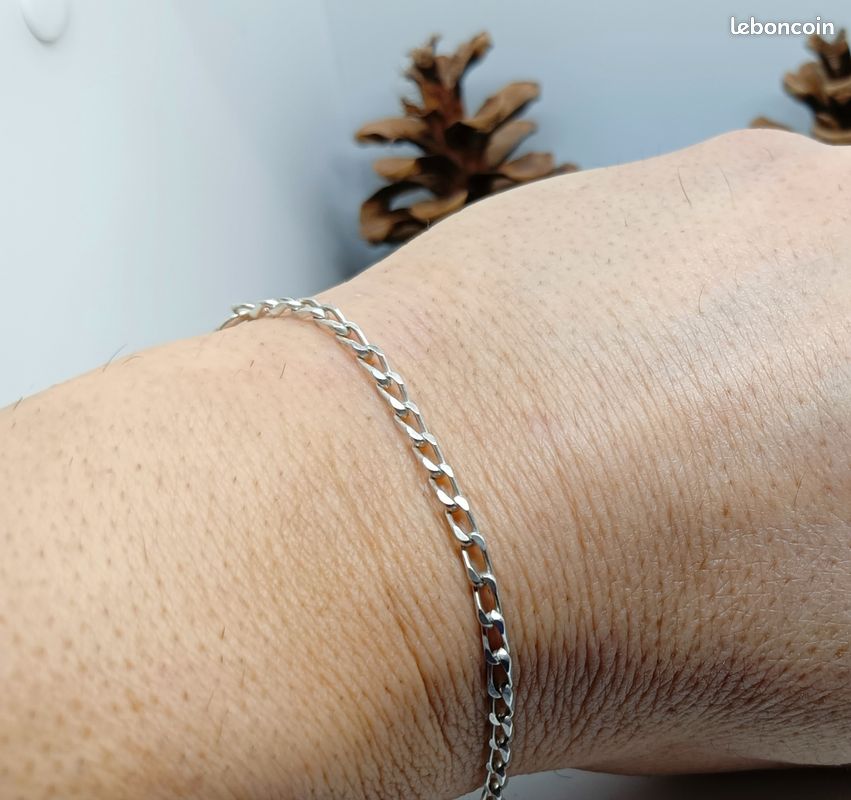 Bracelet chaîne argent Massif Montres Bijoux