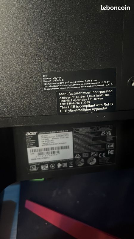 Écran Acer Nitro VGO Séries 24 Pouces (23,8”/ 60cm) FHD (FullHD) 165Hz (image 6)
