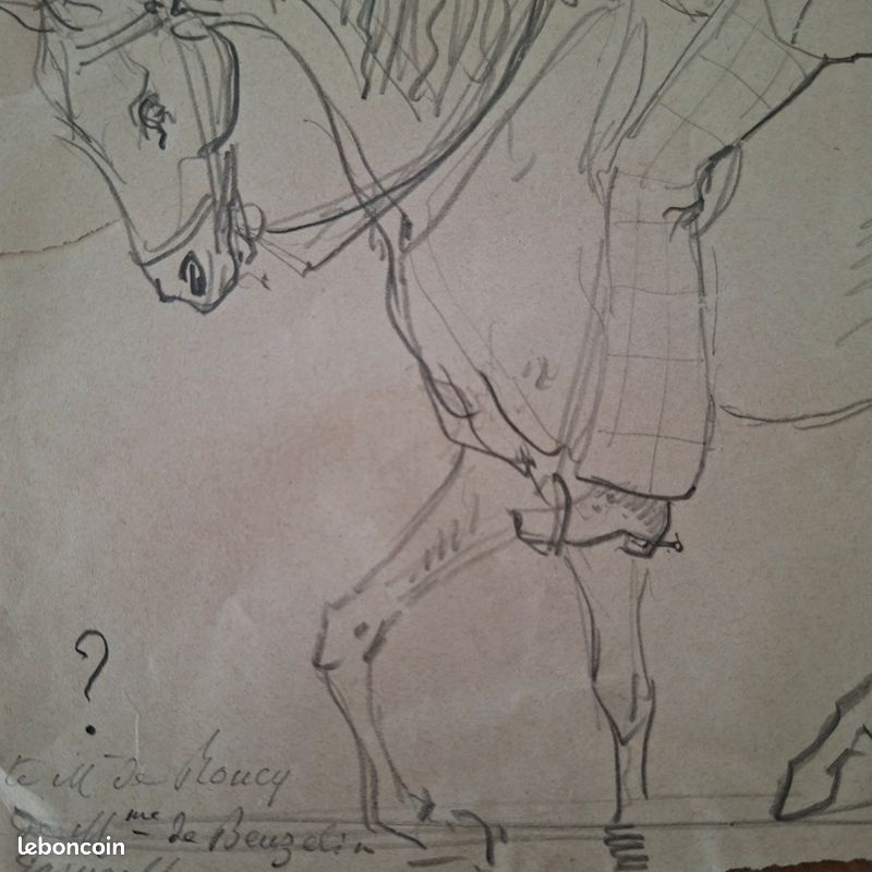 Dessin esquisse caricaturistes et illustrateurs français vers 1870 (image 4)
