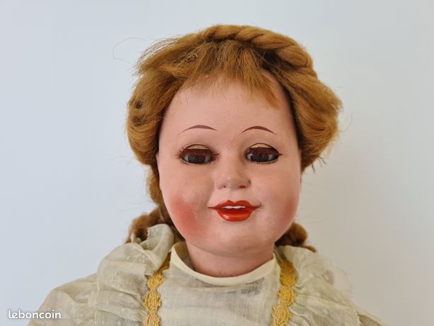 Poupée Ancienne Bella Bonomi – Rhodoïd, 42 Cm, Années 40/50, Rieuse, Très Bon état