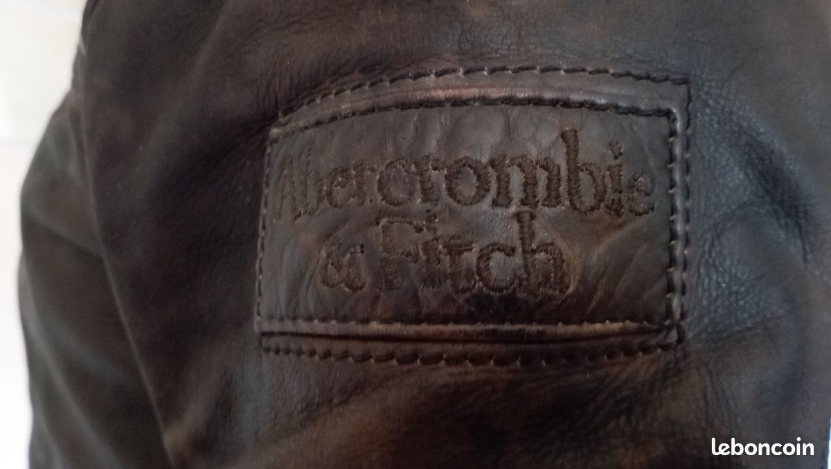 Veste manteau blouson tout cuir abercrombie (image 7)