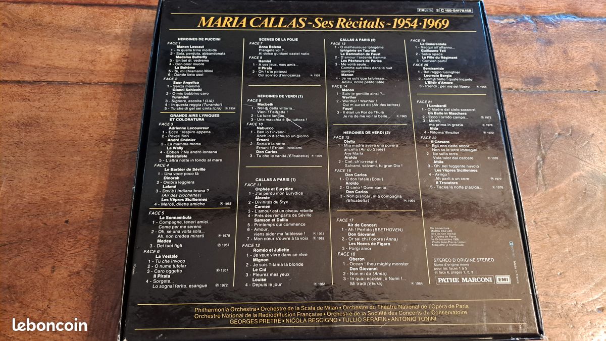 Vinyle Maria CALLAS ses récitals 1954/1969 (image 3)