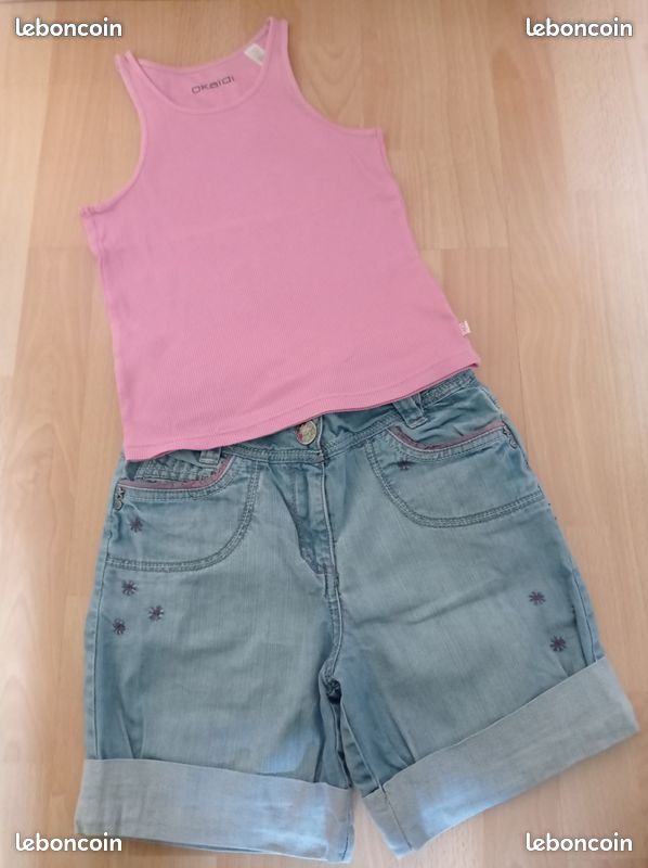 Débardeur + Short fille 8 ans (image 1)