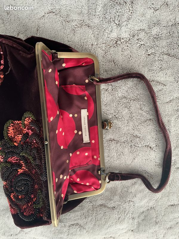 Sac/pochette vintage en velours Armand VENTILO (image 8)