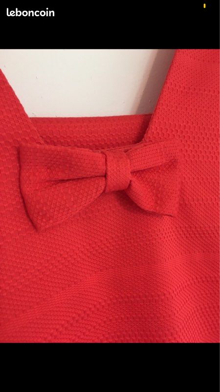 Robe orange avec nœud dans le dos (image 3)