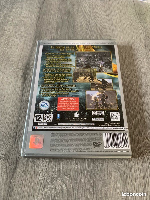 Jeu PS2 Le Seigneur Des Anneaux : Les Deux Tours - Platinum - Bon état - France