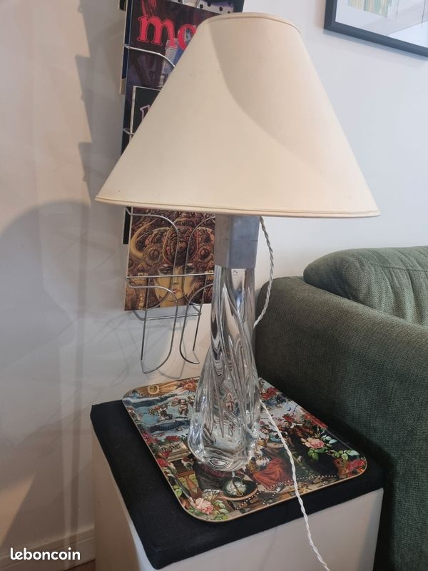 Pied De Lampe En Cristal De Sèvres