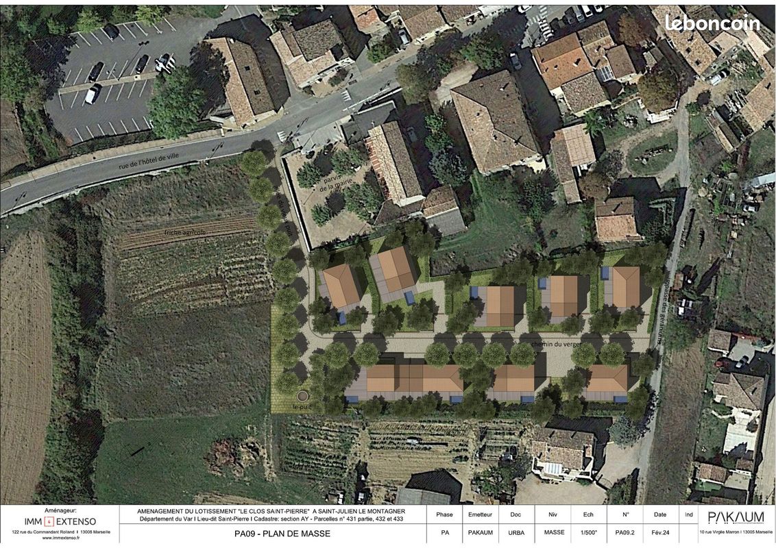 Terrain viabilisé dans lotissement centre village · à Saint-Julien · 90 000 €