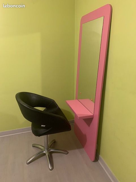 Miroir coiffeuse poste de coiffure ovale rose neuf mobilier salon de coiffure (image 4)