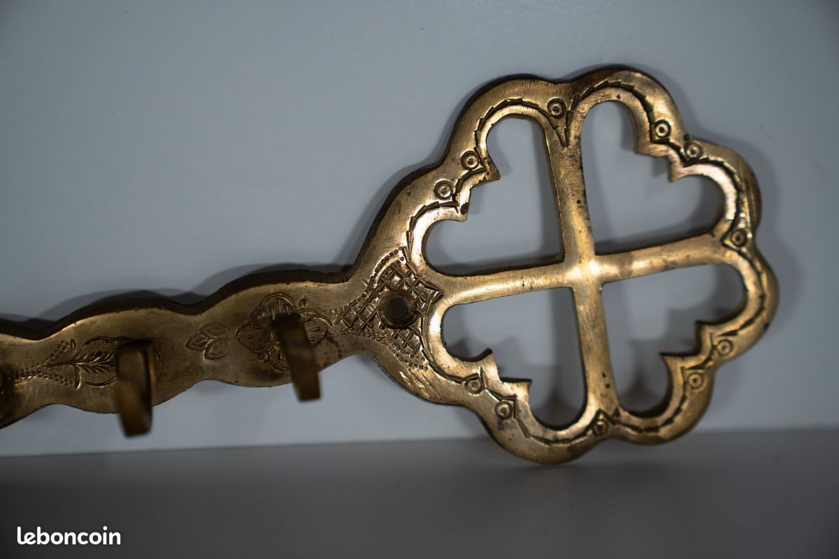 Porte-clés Géant Vintage en Cuivre – Décoration Murale Clé – 29cm (image 3)