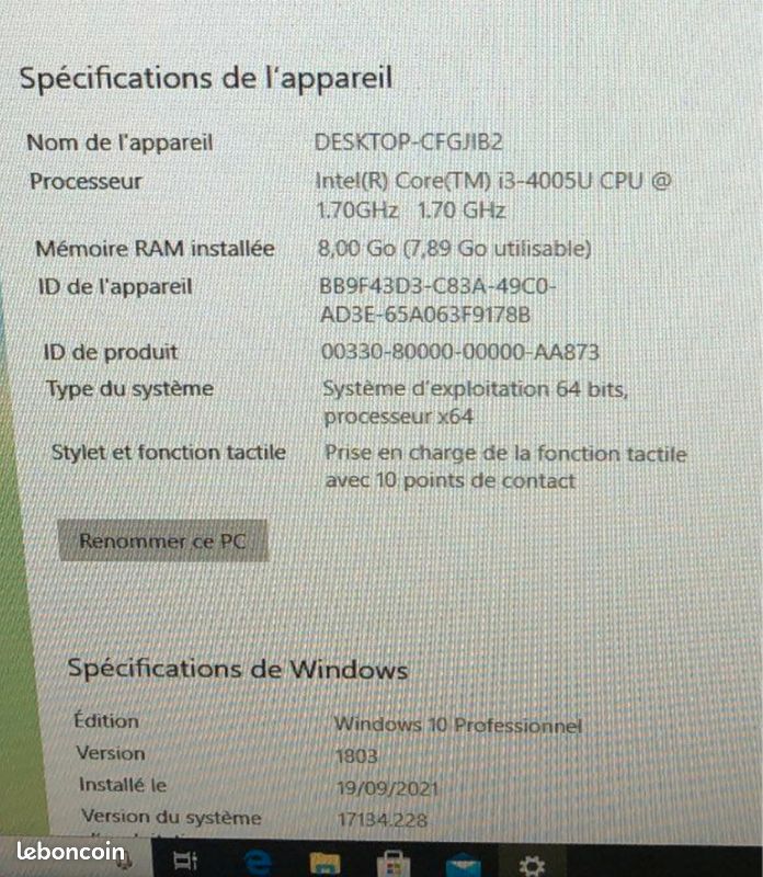 PC Tout en un tactile Acer Aspire 23" Full HD - intel core i3 - HDD 1 To - 8 Go RAM - Windows 10 pro (image 8)