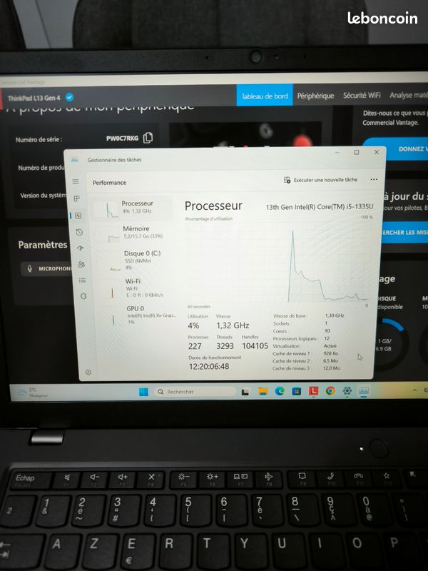 Lenovo Thinkpad L13 Gen 4 Sous Garantie (image 7)