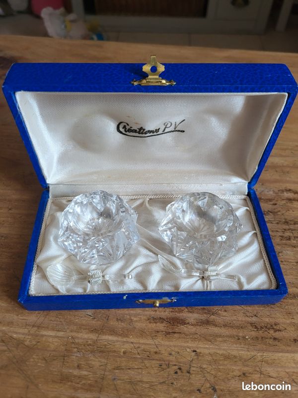 Salière poivrière cristal année 60 (image 1)