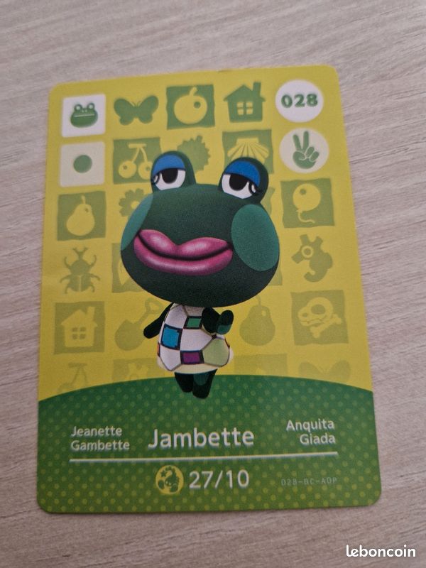 Carte Amiibo 28 Gambette officielle série 1 (image 4)